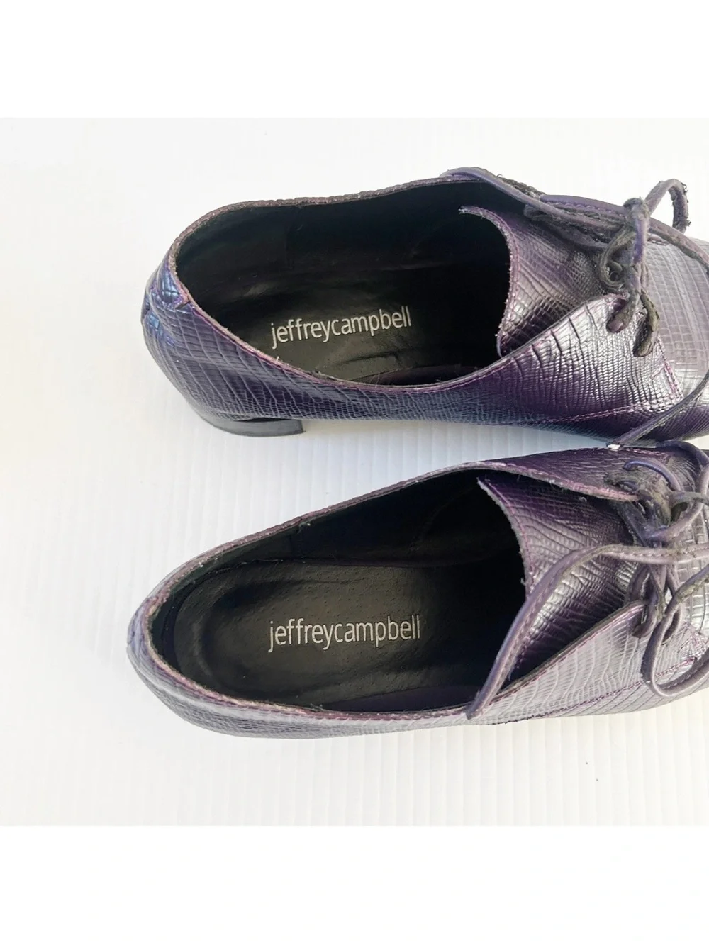 Jeffrey Campbell Platform Oxford Shoes Square Toe Women’s Purple Sz 8